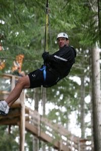 Martin Johnson, England Rugby Team Manager zipping through the trees at Ziptrek Ecotours (3)